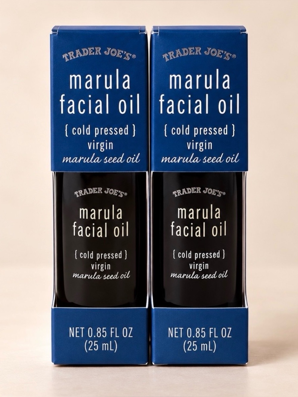 NEW • Trader Joe’s Marula Facial Oil • Cold-Pressed Virgin • 2-Piece Set